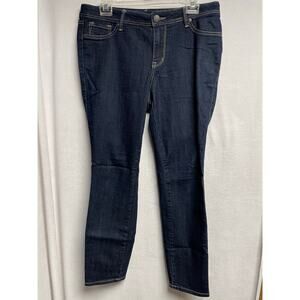 Roz & Ali jeans dark blue denim size 10 S spandex‎ women’s